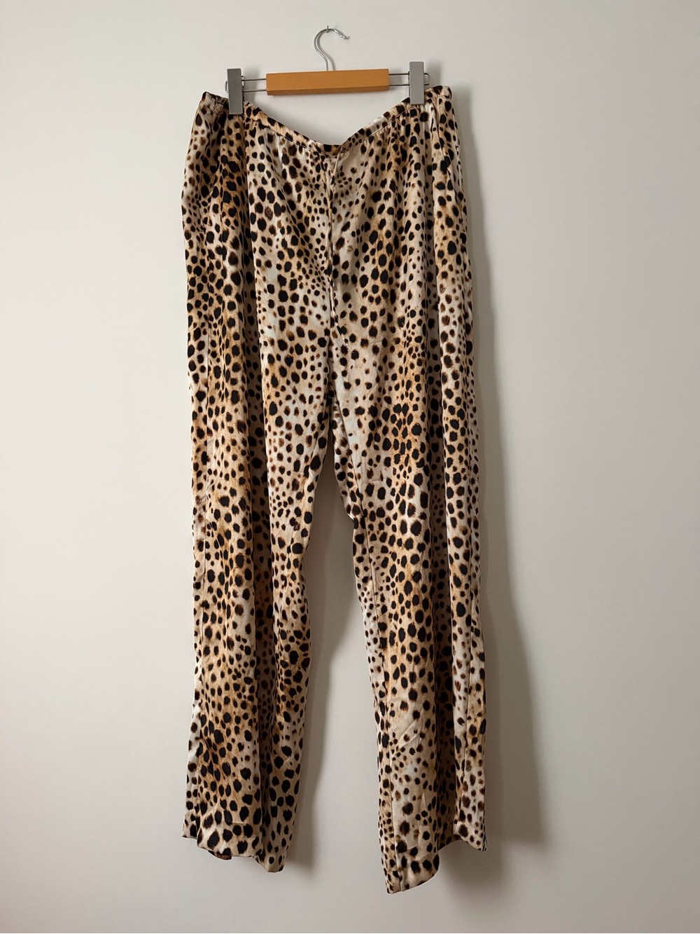 Zara Leopard Print Wide-Leg Pants